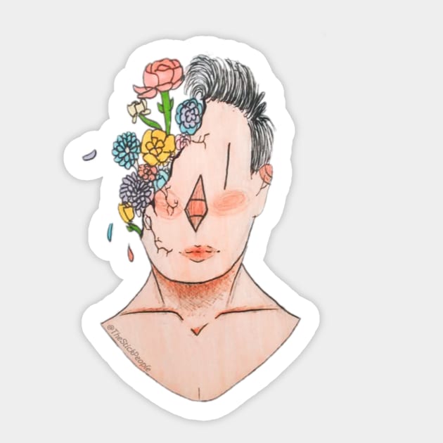 Glass face Sticker by TheStickPeople